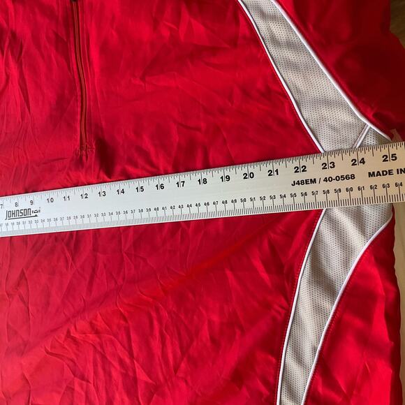 A4 Men’s Short Sleeve Half Zipper Shirt size L, Red - Picture 2 of 6